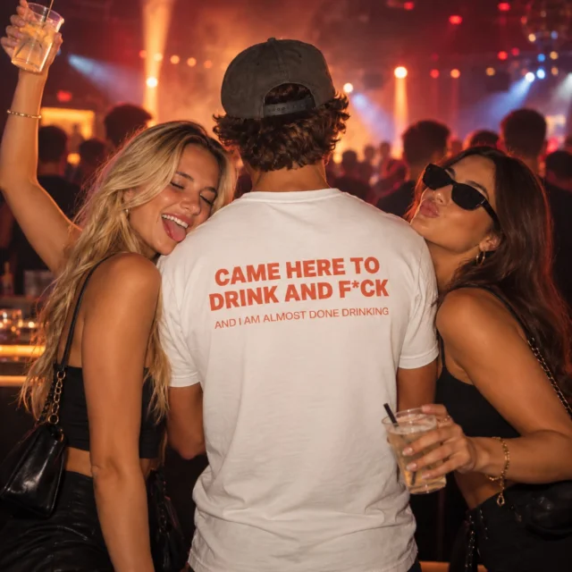 Verlinke einen Freund der dieses Shirt unbedingt braucht!

NICHT GANZ BUSINESS. | STATEMENT FREITAG 🍻

Manche gehen feiern, um zu tanzen. Andere haben einen klaren Plan. 😏😂

CAME HERE TO DRINK AND F*CK.
AND I AM ALMOST DONE DRINKING. 🍺

Nicht unbedingt bürotauglich, aber definitiv ein Hingucker auf der nächsten Party. 🔥

Jeden Freitag zeigen wir euch ein neues Statement-Shirt. Mal lustig, mal frech und manchmal ein bisschen drüber.

👉 Markiere den Freund, der dieses Shirt unbedingt braucht! 😂

🛍️ Das Shirt gibt’s bei uns im Shop!

#NichtGanzBusiness #StatementFreitag #StatementShirt #PartyShirt #WDesigns Textildruck ShirtHappens